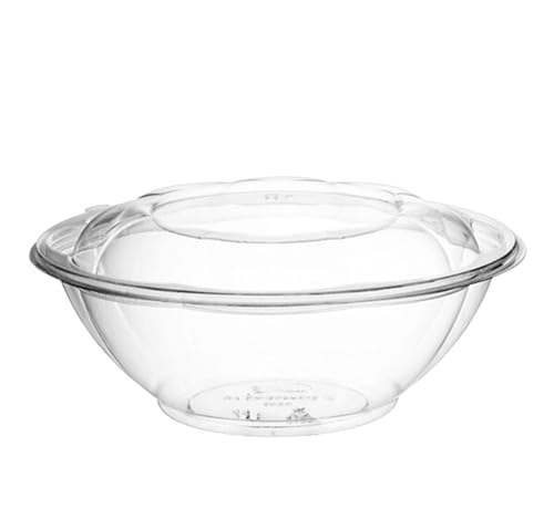 Mr. Miracle Mr Miracle Clear 24 Ounce Plastic Salad Bowls with SnapOn Lids 50 Pack Airtight Disposable Salad Containers for Lunch Meal Prep Parties Ideal as Disposable Salad Bowls with Lids - Image 3