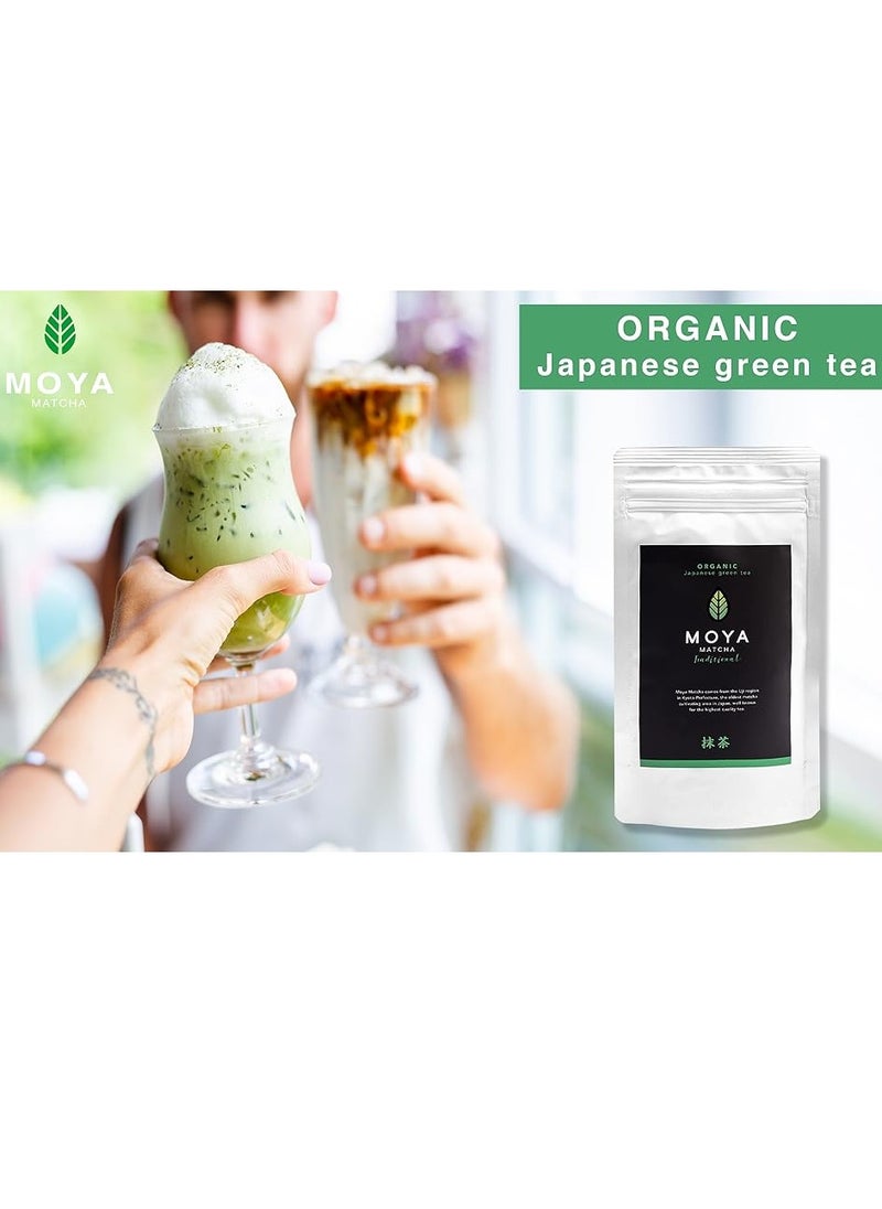 MOYA - Organic Matcha Powder, Authentic Japanese Green Tea, 250g. Recommended Serving Is 1g To 1.5g. - Image 1