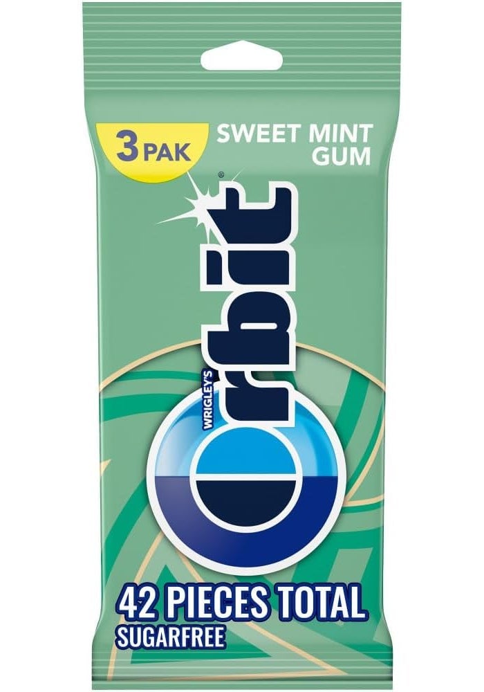 ORBIT Sweet Mint Sugar Free Chewing Gum - 3 Packs of 14 Pieces (42 Total Pieces) - Image 5