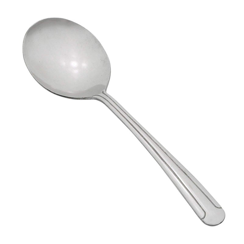 Winco 12-Piece Dominion Heavy Weight Bouillon Spoon Set, 18-0 Stainless Steel,Silver