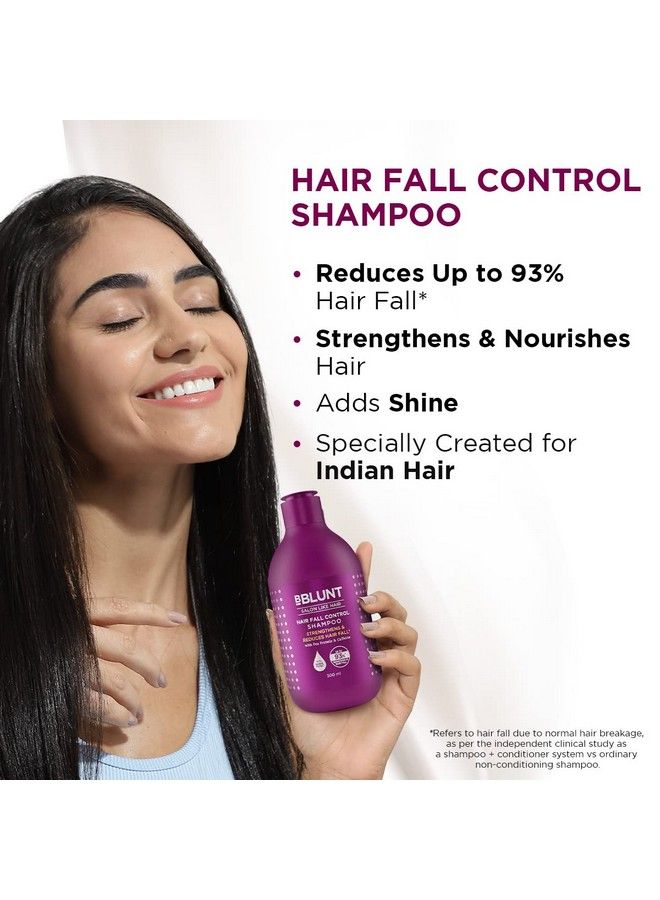 BBLUNT Hair Fall Control Shampoo With Pea Protein & Caffeine For Stronger Hair 300 Ml - Image 4