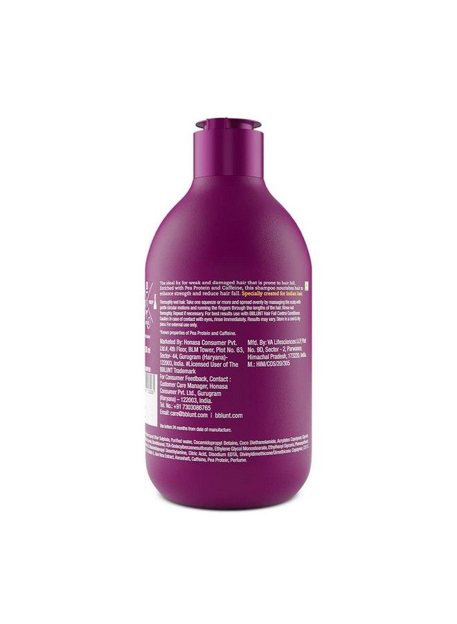 BBLUNT Hair Fall Control Shampoo With Pea Protein & Caffeine For Stronger Hair 300 Ml - Image 3