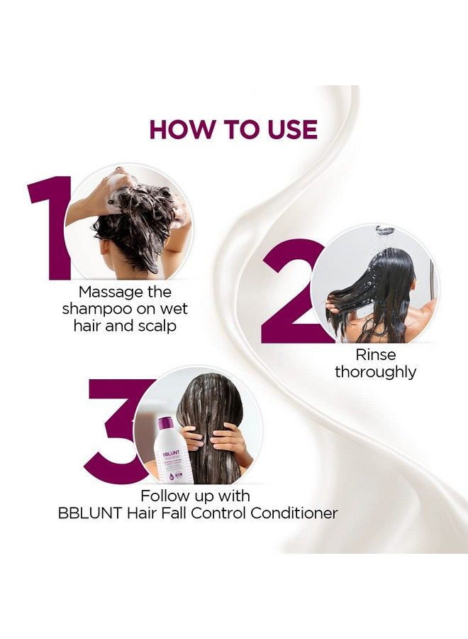 BBLUNT Hair Fall Control Shampoo With Pea Protein & Caffeine For Stronger Hair 300 Ml - Image 5