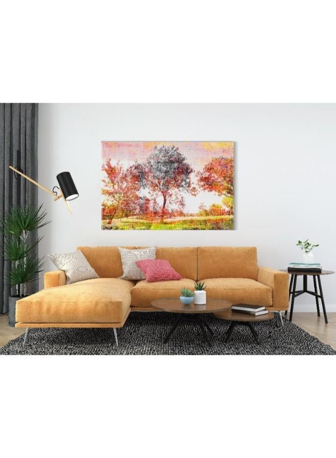 Home Gallery Canvas Wall Art, Abstract Framed Portrait of Vintage Trees Scenic - Image 5
