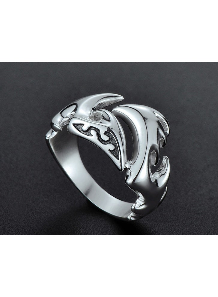 خاتم رجالي قابل للتعديل من الفضة الإسترليني S925، خاتم أنيق فريد من نوعه من الفضة الإسترليني، خاتم مفتوح لا يتلاشى - Image 2