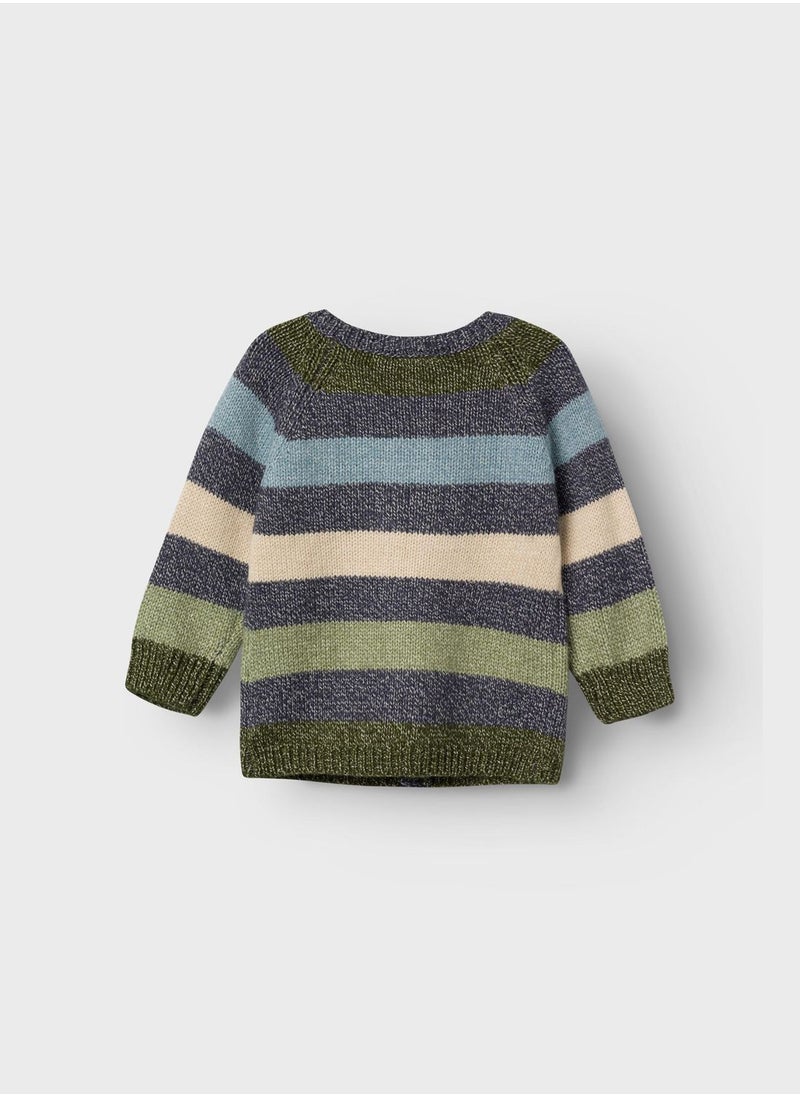 NAME IT - Kids Striped Knitted Cardigan - Image 1