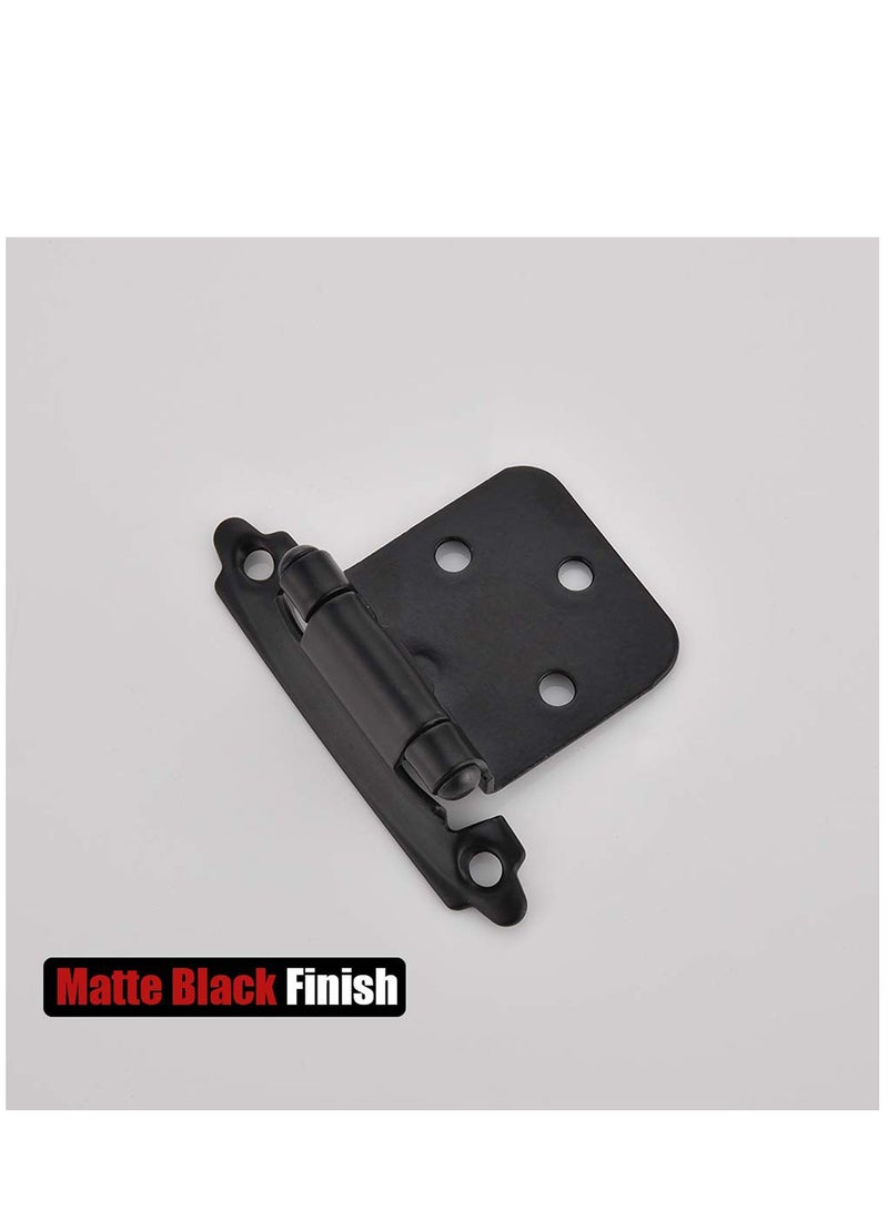 1/2 Inch Overlay Cabinet Door Hinges, Flush Cabinet Hinges, 2 Pack Matte
