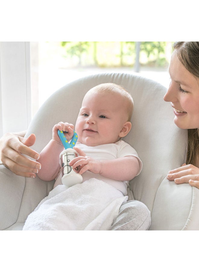 kidsme خاتم مرتجف صغير من لامب ناعمة للتسنين لحديثي الولادة ألعاب حسية للأطفال 3-18 شهرًا لتنسيق اليد والعين، التعرف على الصوت واللون  - Image 5