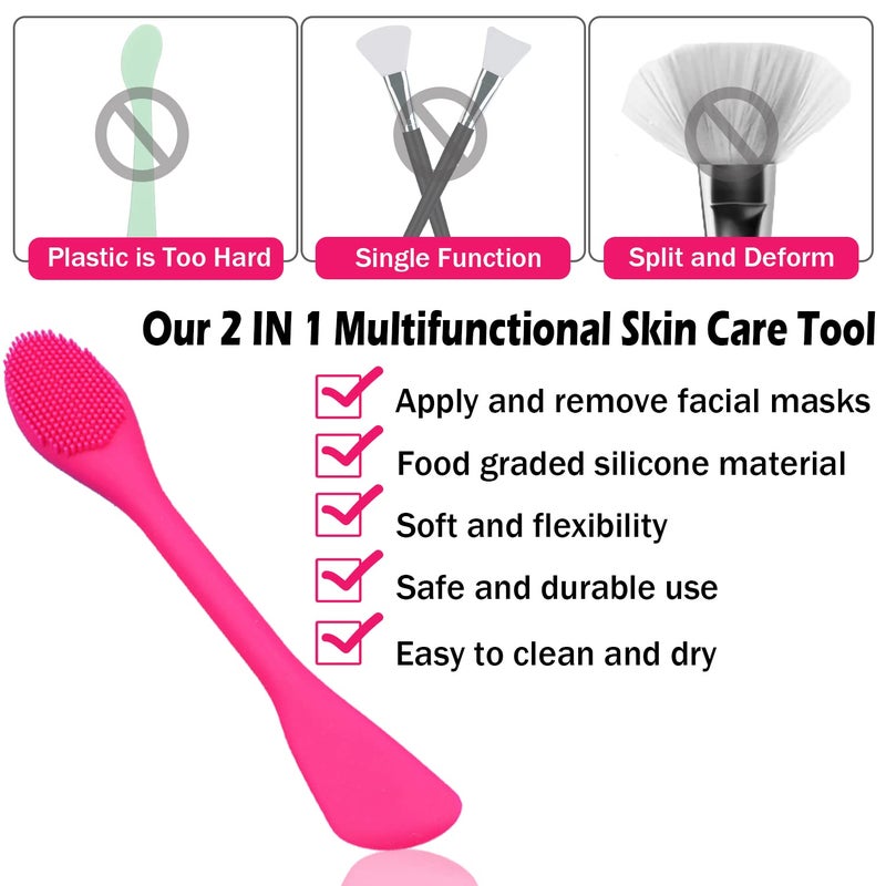 RamPula Silicone Facial Cleansing Brush Pores Cleaner,Remove Blackhead,Remove Acne,Face Massager,Applicator,Spatula,Mud Mask,DIY,Cream,Face Washing Clean,Body Lotion - Image 3