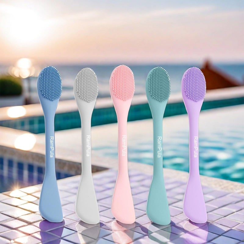 RamPula Silicone Facial Cleansing Brush Pores Cleaner,Remove Blackhead,Remove Acne,Face Massager,Applicator,Spatula,Mud Mask,DIY,Cream,Face Washing Clean,Body Lotion - Image 2