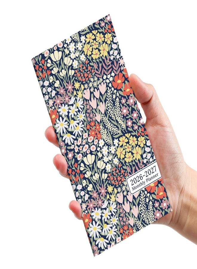 Taja Pocket Calendar 2026-2027 for Purse, Two Year Monthly Planner Pocket Size, Jan 2026 to Dec 2027 Monthly Planner Small Size (6.5" x 3.5") - Petite Blooms - Image 1