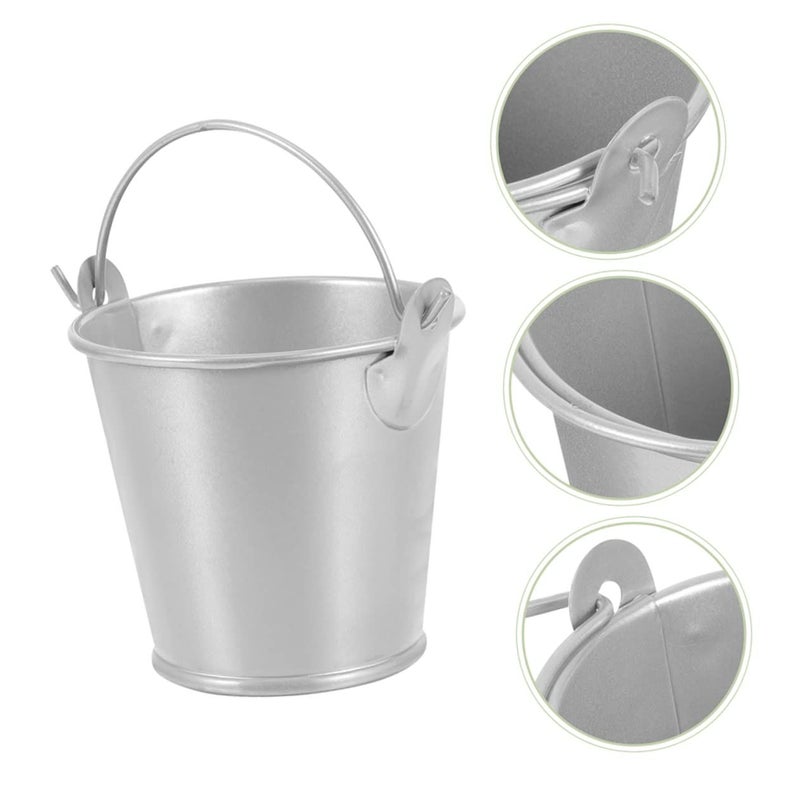 Metal Flower Bucket Mini Tin Pail with Handle for Candy Storage Home Decor - Image 5