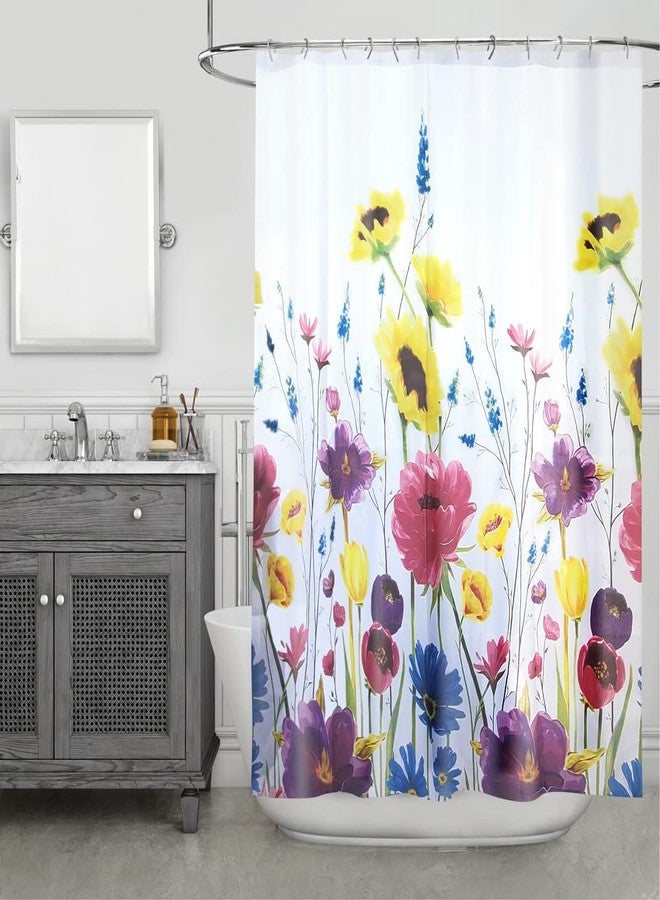 Splash Home Prisma Design Polyester Shower Curtain, For Bathroom and Bathtub Curtains, Lightweight Washable Cloth & Water-Resistant, 70W x 72H Inch - Image 2
