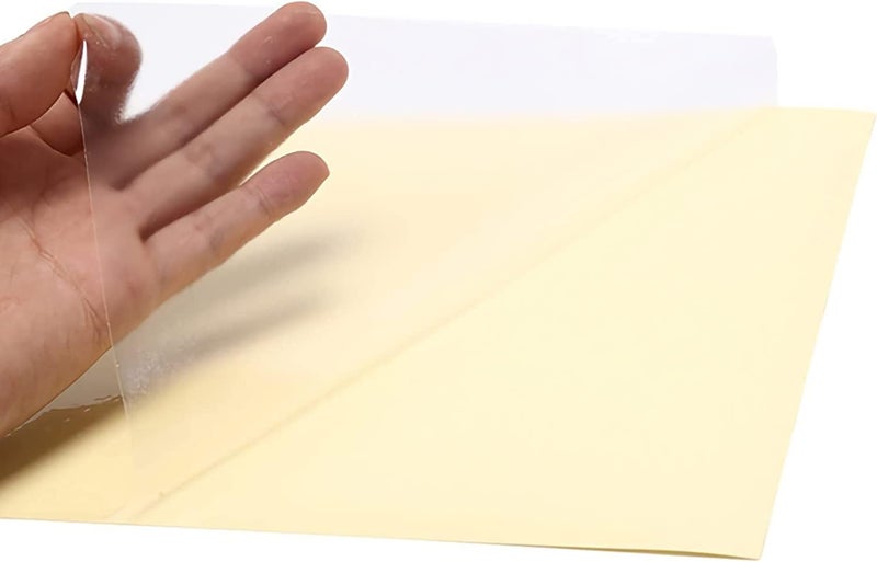 Crazy Sutra PVC Transparent Sticker Paper Clear Sheets for Laser Printer A4 Size Self Adhesive Label Sheet for PVC Stickers for Clear Labels (Laser Printer)-10 Sheets,10 Labels - Image 1