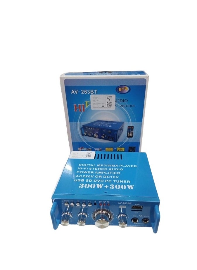 Generic 300w Power Amplifier with Bluetooth, Remote Control for Home Theatre System 