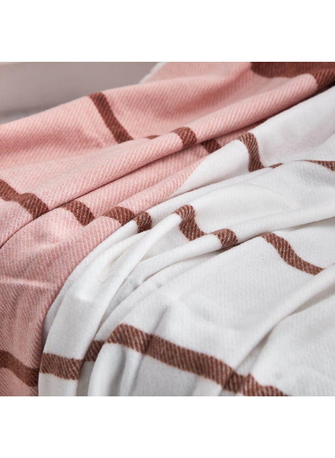 Home Box - Bristol Eka Striped Woven Throw with Fringe 170 x 130 cm - Image 1
