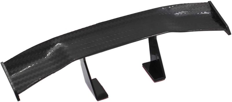 BokWin 4Pcs Universal Car Mini Spoiler Wing, Auto Car Tail Wing Mini Auto Carbon Fiber Texture Decoration Without Perforation Tail Decoration, 6.7 Inch Length (Black) - Image 2