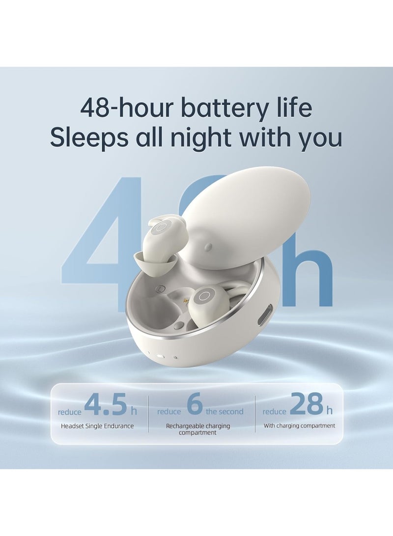 Invisible Sleep Headphones, Noise Blocking Bluetooth Headset, Compact Design for Side Sleepers, Immersive Audio Spatialized Sound (Black)