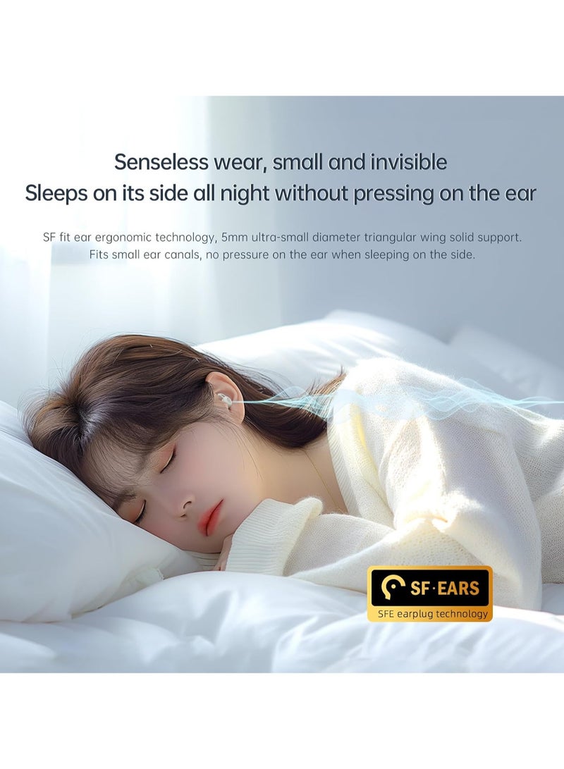 Invisible Sleep Headphones, Noise Blocking Bluetooth Headset, Compact Design for Side Sleepers, Immersive Audio Spatialized Sound (Black)