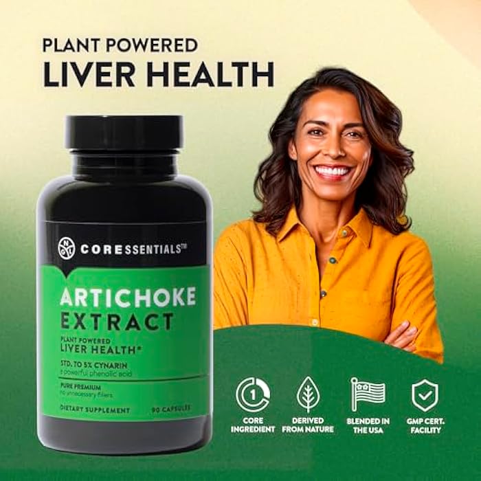 NGL Artichoke Extract Maximum Strength Capsules - Alcachofa - 1300mg, Standardized to 5% Caffeoylquinic Acid for Potent Liver Support & Digestive Health - 90 Capsules - Image 3
