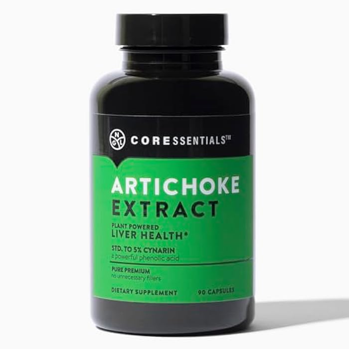 NGL Artichoke Extract Maximum Strength Capsules - Alcachofa - 1300mg, Standardized to 5% Caffeoylquinic Acid for Potent Liver Support & Digestive Health - 90 Capsules - Image 1