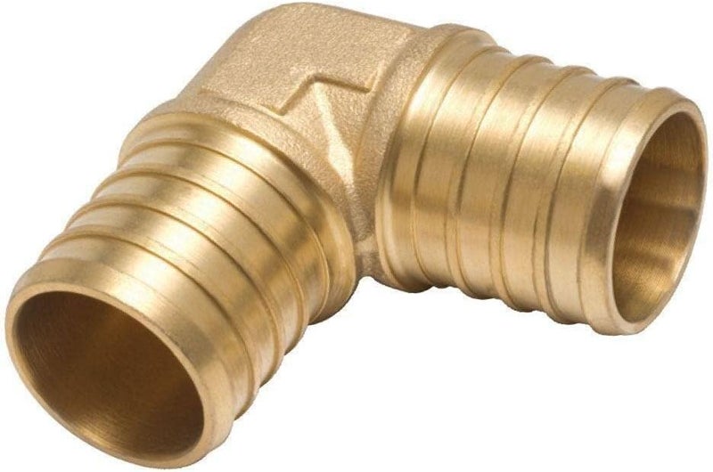 VENTRAL 3/4 Inch PEX Barbed Elbow 90 Connector Fitting Crimp Brass for PEX Pipe Tubing, No Lead 50 - Image 2