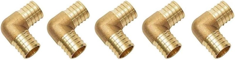 VENTRAL 3/4 Inch PEX Barbed Elbow 90 Connector Fitting Crimp Brass for PEX Pipe Tubing, No Lead 50 - Image 5