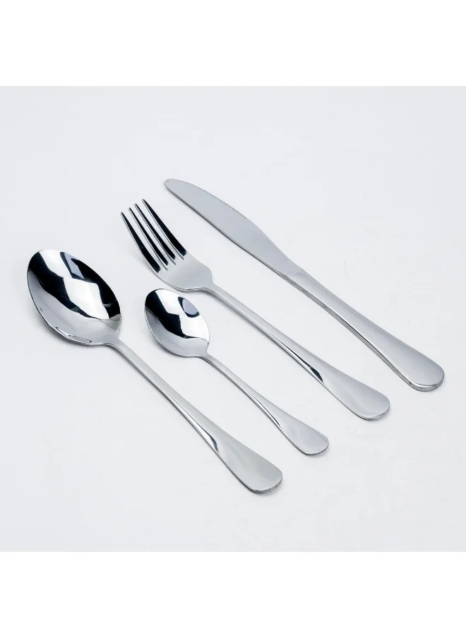 كويزين أرت Evren 27-Piece Cutlery Set - Sleek Silver Stainless Steel Flatware