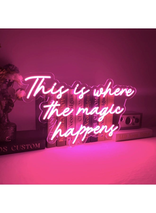 Trinx This Is Where The Magic Happens 24" Neon Sign  - Image 1