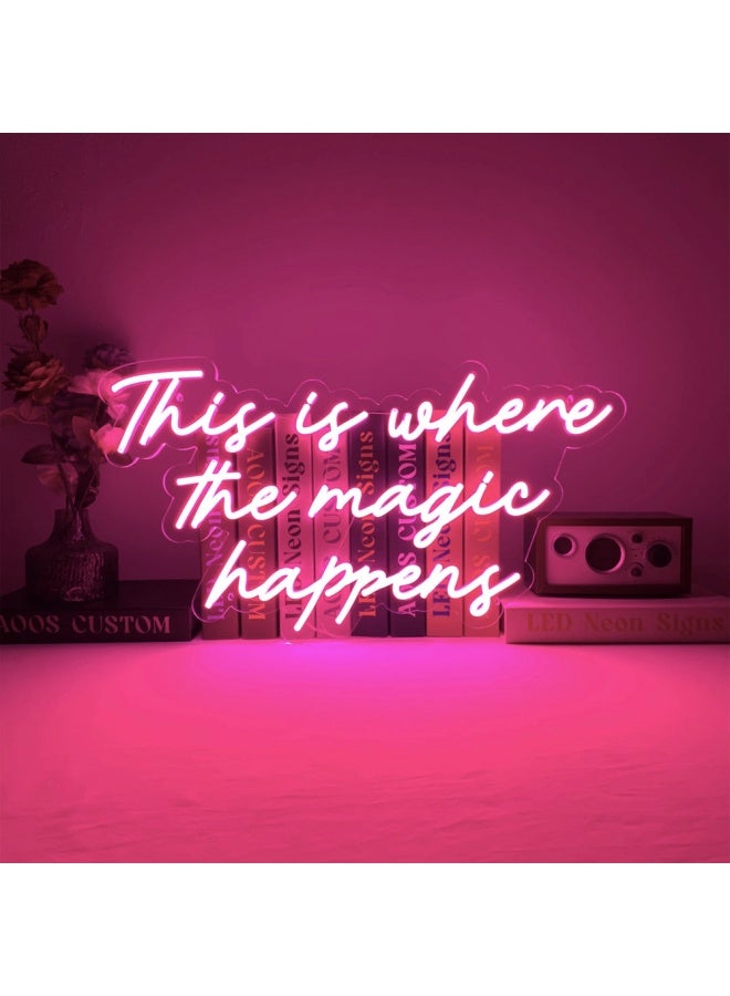 Trinx This Is Where The Magic Happens 24" Neon Sign  - Image 3