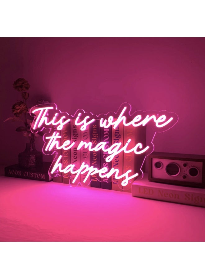 Trinx This Is Where The Magic Happens 24" Neon Sign  - Image 2