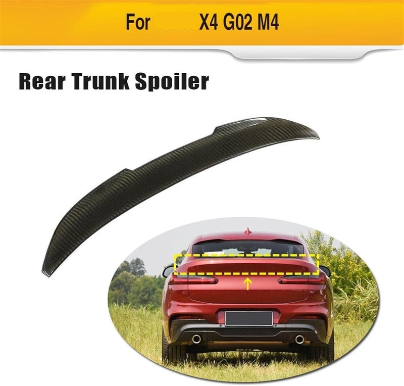 Wivplex Carbon Fiber Rear Trunk Spoiler for BMW X4 G02 - Image 5