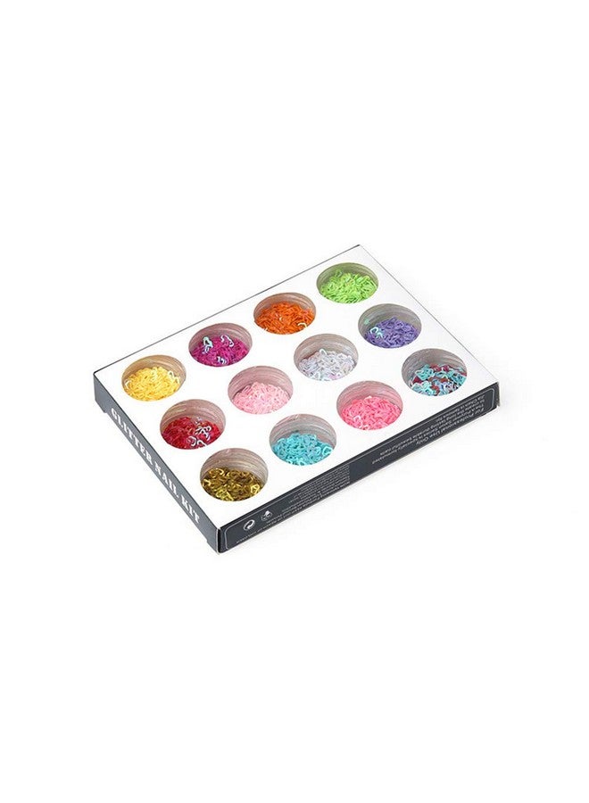 يس ليدي ملصقات أظافر YESLADY لعيد الحب، ملصقات أظافر لامعة بنقشة قلب مجوف ثلاثية الأبعاد، 12 لونًا - Image 5