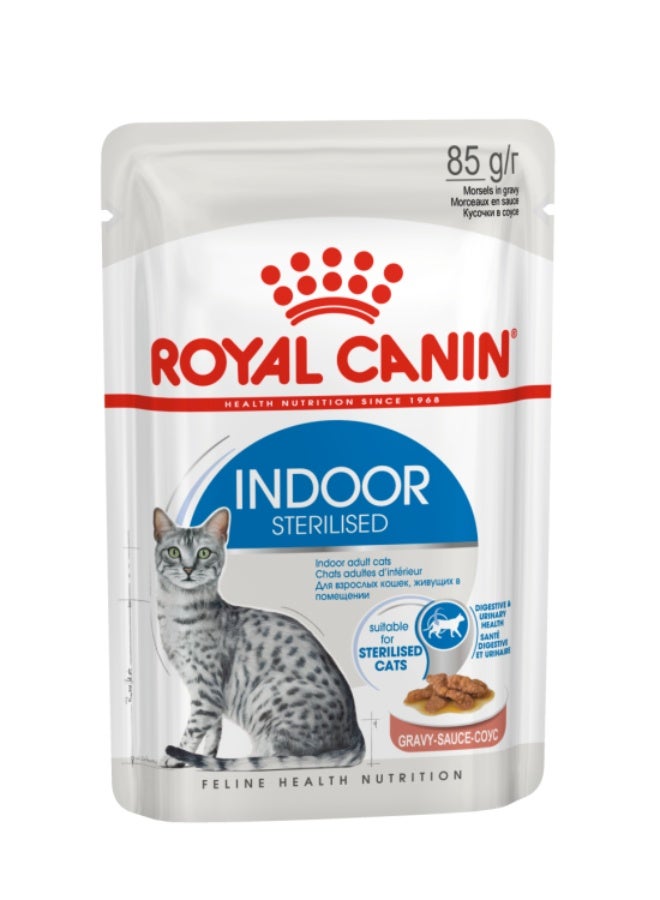 ROYAL CANIN Feline Health Nutrition Indoor (WET FOOD - Pouches) 12 x 85g - Image 1