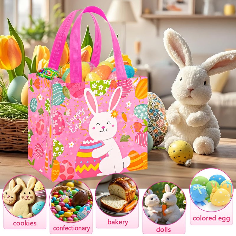 DECHISY 18Pack Easter Egg Hunt Bags, 8.3Ã—7.9Ã—6 inch Easter Bags with Handles,Bunny&Chick Egg Hunt Baskets for Kids, Adults, Party Supplies and Holiday Decor(Yellow) - Image 5