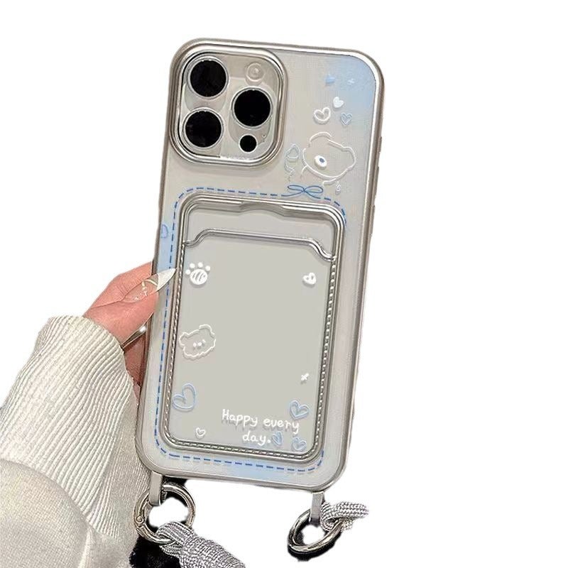 Lanyard Card Bag Line Bear iPhone14promax Apple 13 Mobile Phone Case 12 Niche 11 New XS Creative - Image 5