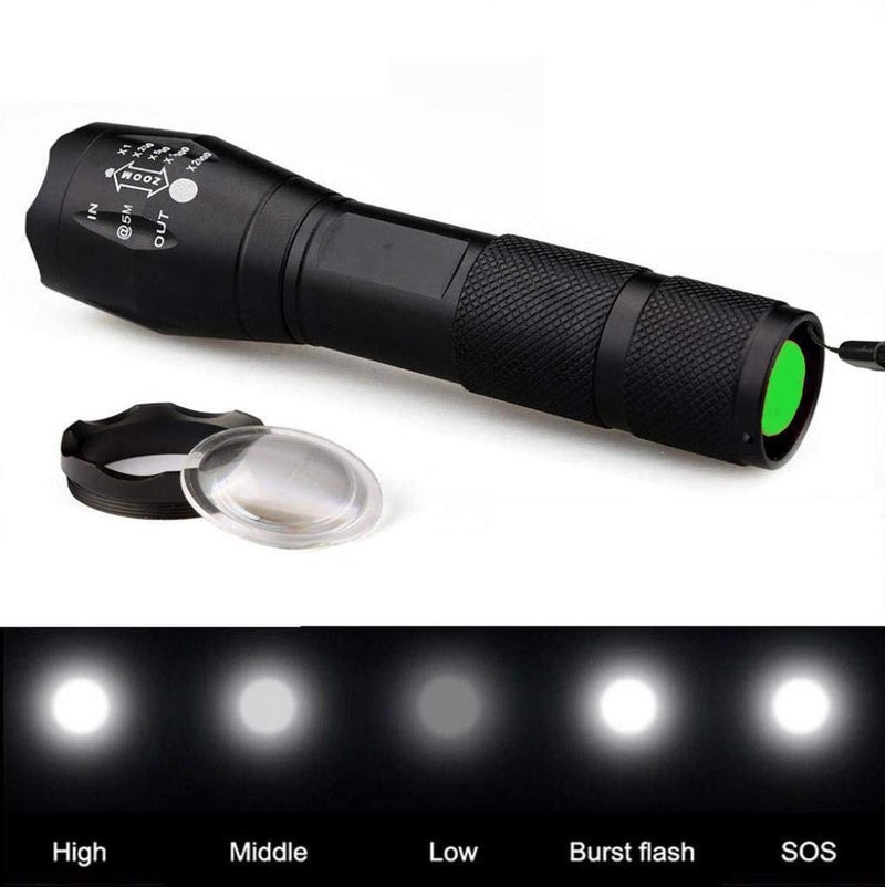 ABTRIX WITH AB LED Torch Super Bright 2000 Lumen Zoomable LED Adjustable Focus Tactical Flashlight with 5 Modes Waterproof Handheld Mini Torch for Camping Outdoor Sports 2 Packs - Image 4