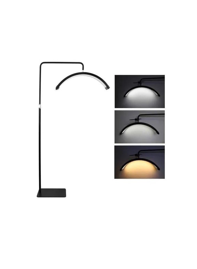 Xria HD-M8X Modern 50W Half-moon Shaped Fill Light 3000K-6000K Dimmable LED Light Floor Lamp for SPA Tattoo Beauty Salon Eyelash Makeup (black) - pzsku/ZA86D36EE8CBFC7F78BECZ/45/_/1740656981/58212b8e-cf6b-4bd2-a0ec-354974c1f47d