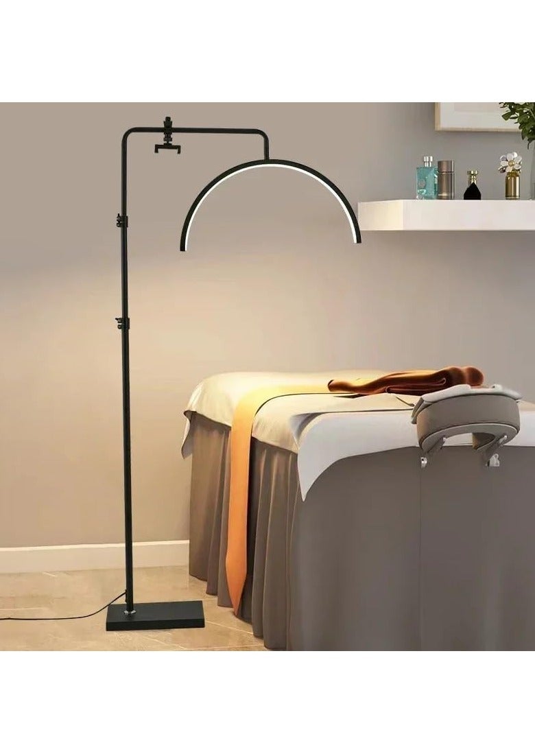Xria Xria HD-M8X Modern 50W Half-moon Shaped Fill Light 3000K-6000K Dimmable LED Light Floor Lamp for SPA Tattoo Beauty Salon Eyelash Makeup (black) - Image 5