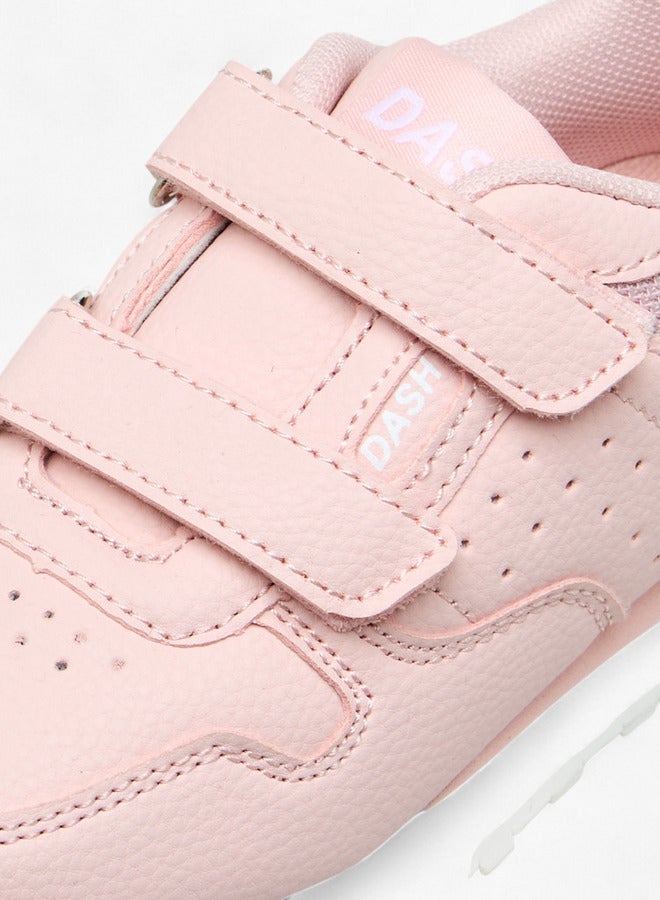 Dash Panelled Sneakers with Hook and Loop Closure - Image 4