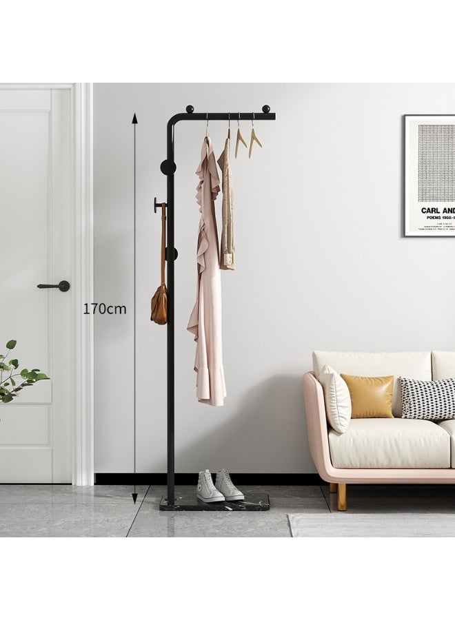 Old_Feller Modern Metal Coat Rack Freestanding ,Coat Stand With 3 Hooks,Perfect for Bedroom, Living Room, Office & Dining. Easy to Clean, Stylish & Durable, Black&Black - Image 1