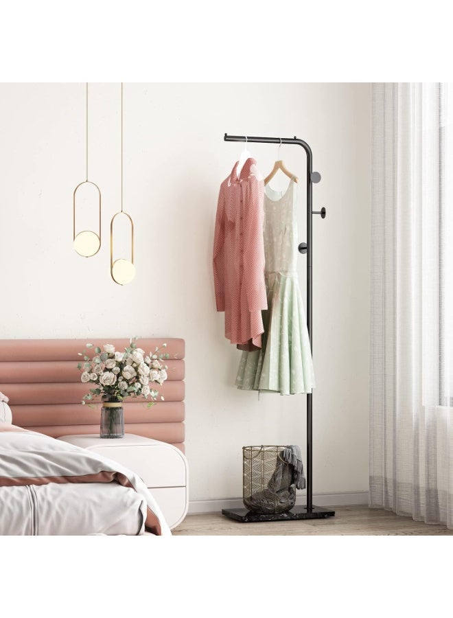 Old_Feller Modern Metal Coat Rack Freestanding ,Coat Stand With 3 Hooks,Perfect for Bedroom, Living Room, Office & Dining. Easy to Clean, Stylish & Durable, Black&Black - Image 4