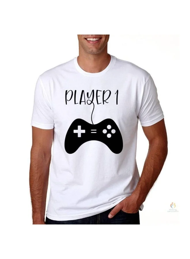 Matching Family Outfits  Matching Family Player 1, 2 & 3 T-Shirts Set – Family Gaming Theme Outfits for Mom, Dad & Baby | Cotton Printed Tees | Matching Family Outfits  | Best Price UAE