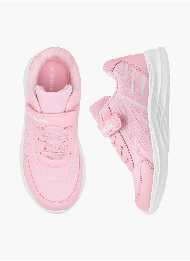 Oaklan by Shoexpress Girls Panelled Sports Shoes with Hook and Loop Closure