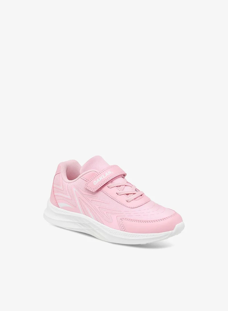 Oaklan by Shoexpress Girls Panelled Sports Shoes with Hook and Loop Closure