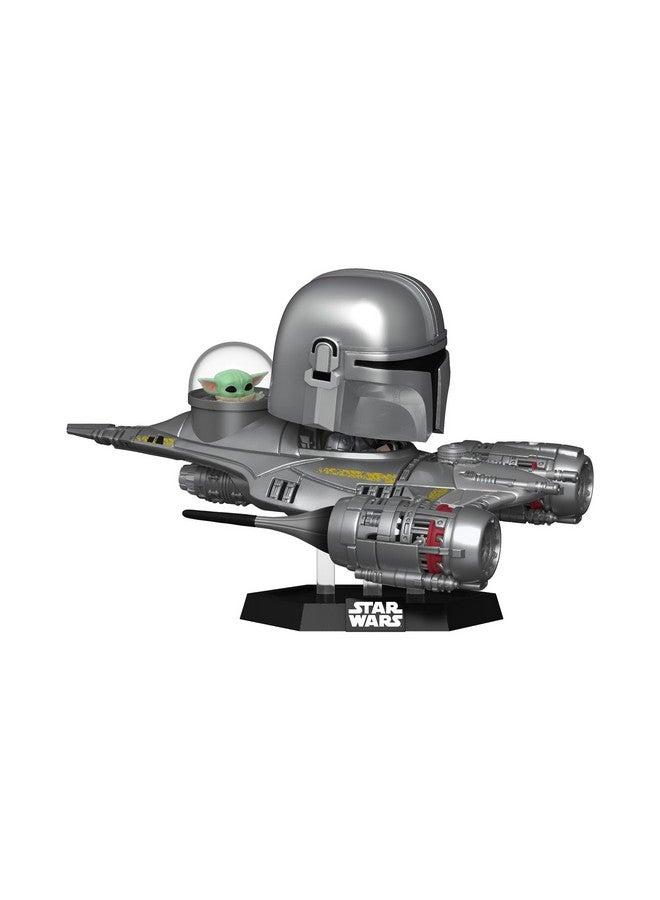 Funko POP! Ride Super Deluxe: Star Wars Hyperspace Heroes - The Mandalorian in N1 Starfighter (with Grogu) - Collectable Vinyl Figure - Image 2