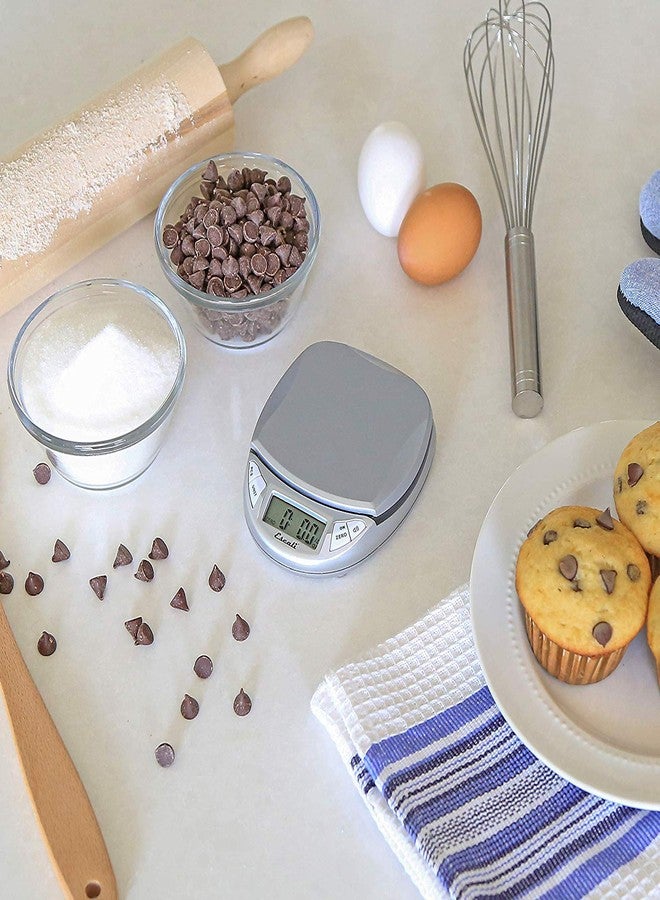 Escali Pico N115S Kitchen, Office Scale, Tare Functionality, Compact Design, LCD Digital Display, 11lb Capacity, Silver/Grey - Image 5