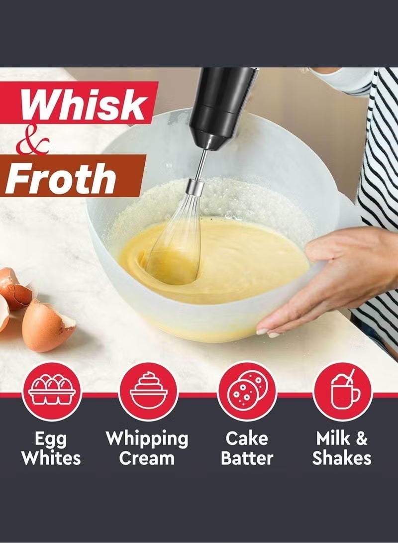 آر إيه أف مجموعة خلاط يدوي راف 4 في 1 بقوة 1600 واط | خلاط يدوي قوي، محضر طعام، وعصارة | تحكم بسرعتين، 4 شفرات | مفرمة، مضرب، وجهاز صنع العصائر بسعة 600 مل - Image 3