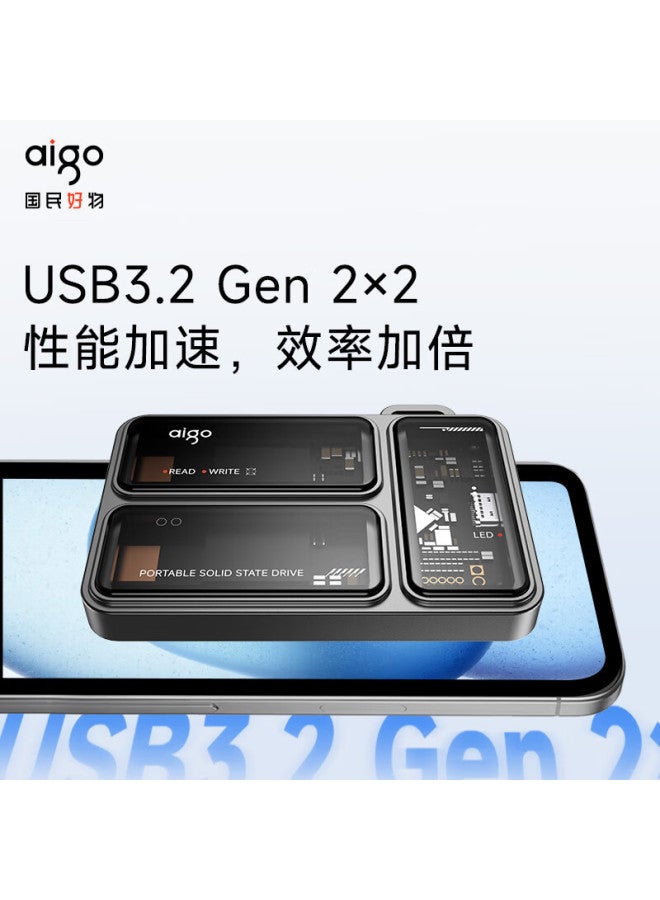 aigo Portable Ssd Transparent Edc Direct Phone Connection External For Computer Laptop - Image 2