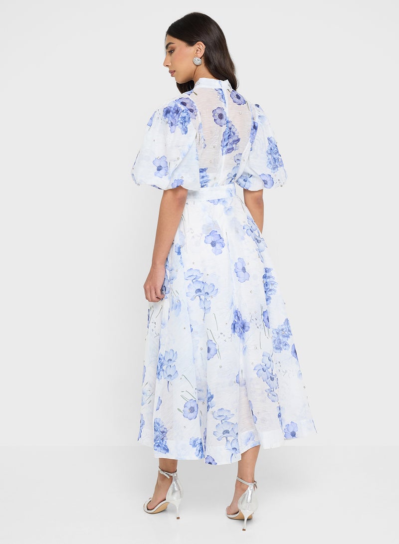 ايلا فستان بطبعة زهور - Image 2